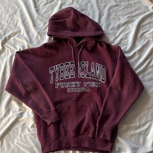 Tybee Island Maroon Hoodie for Men